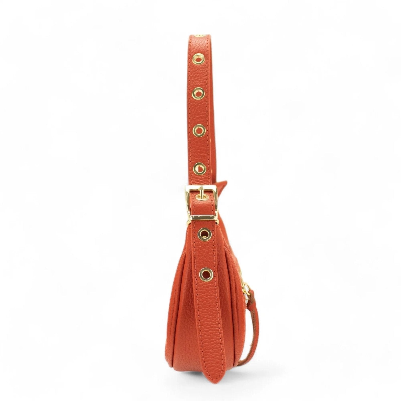 Bandolera en Piel Pregato Gioia Naranja - KimondoShop