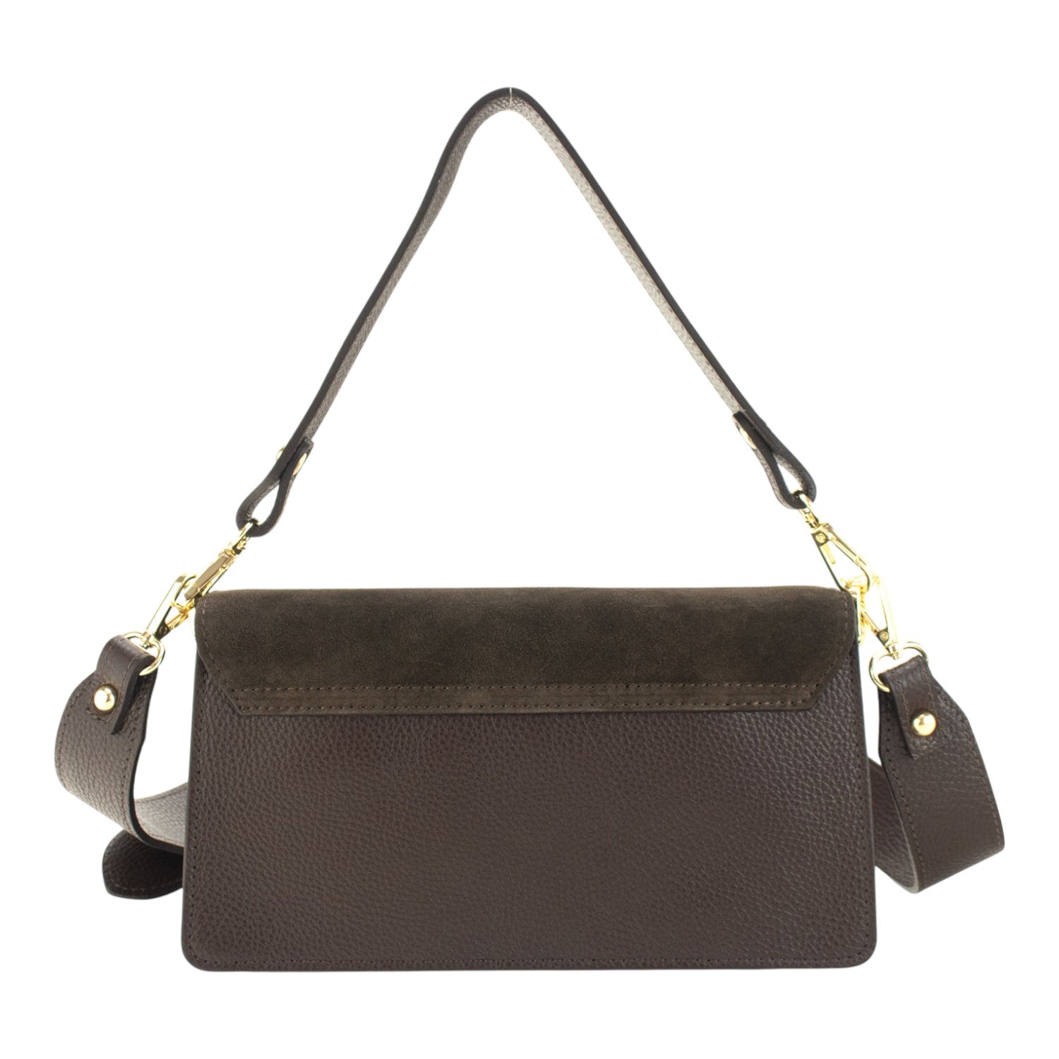 Bandolera Piel Pregato Fíbula Ante Chocolate - KimondoShop