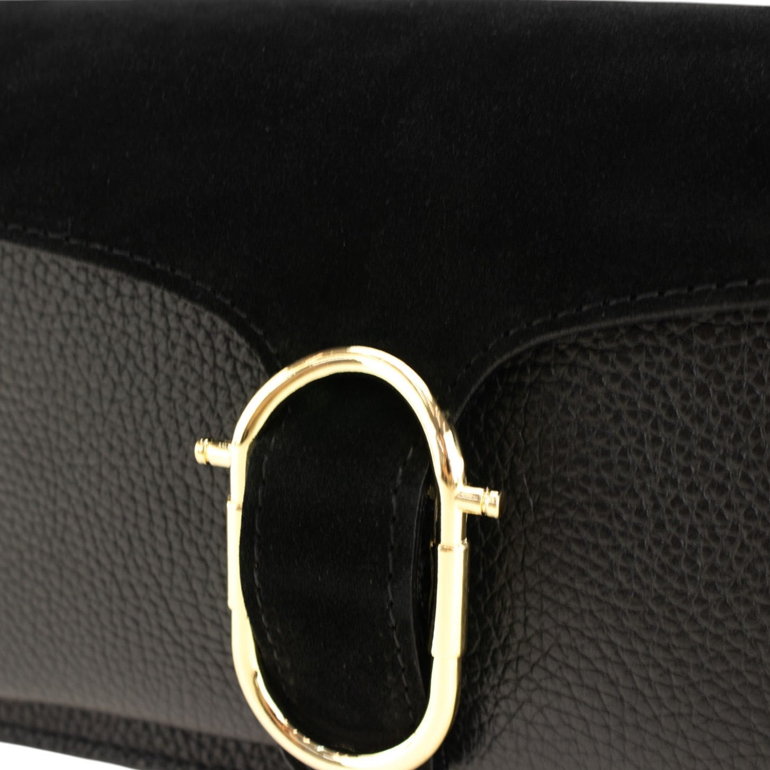 Bandolera Piel Pregato Fíbula Ante Negro - KimondoShop