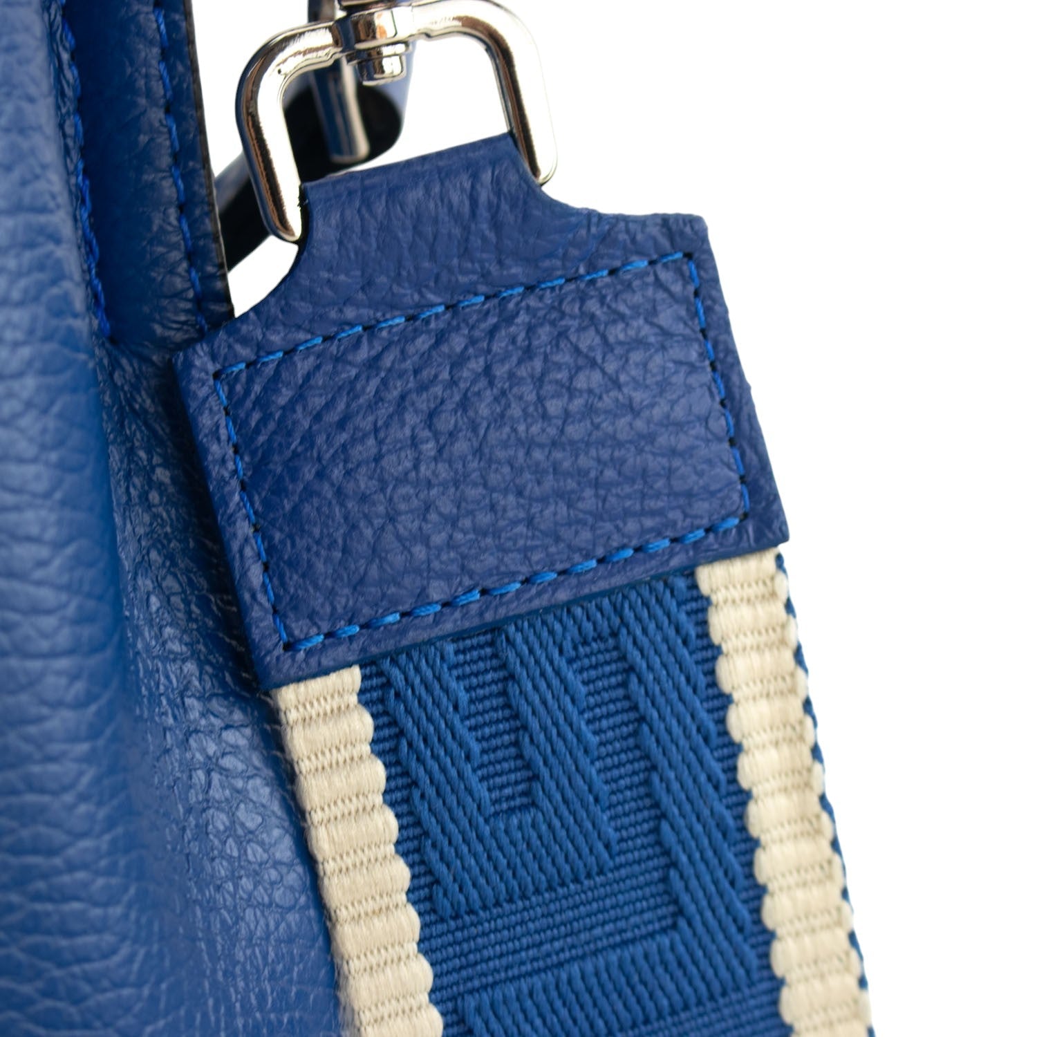 Bandolera Piel Pregato Secchio Azul eléctrico - KimondoShop