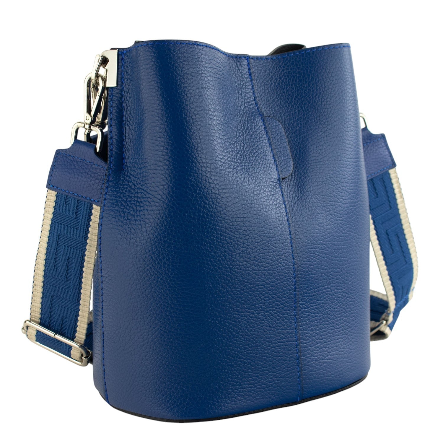 Bandolera Piel Pregato Secchio Azul eléctrico - KimondoShop