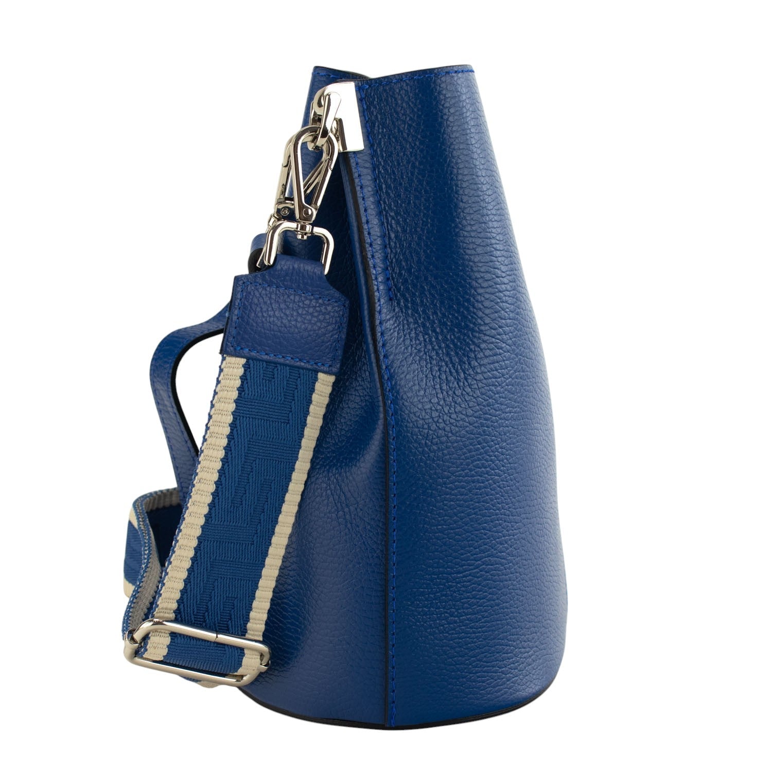 Bandolera Piel Pregato Secchio Azul eléctrico - KimondoShop