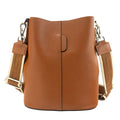 Bandolera Piel Pregato Secchio Camel medio - KimondoShop