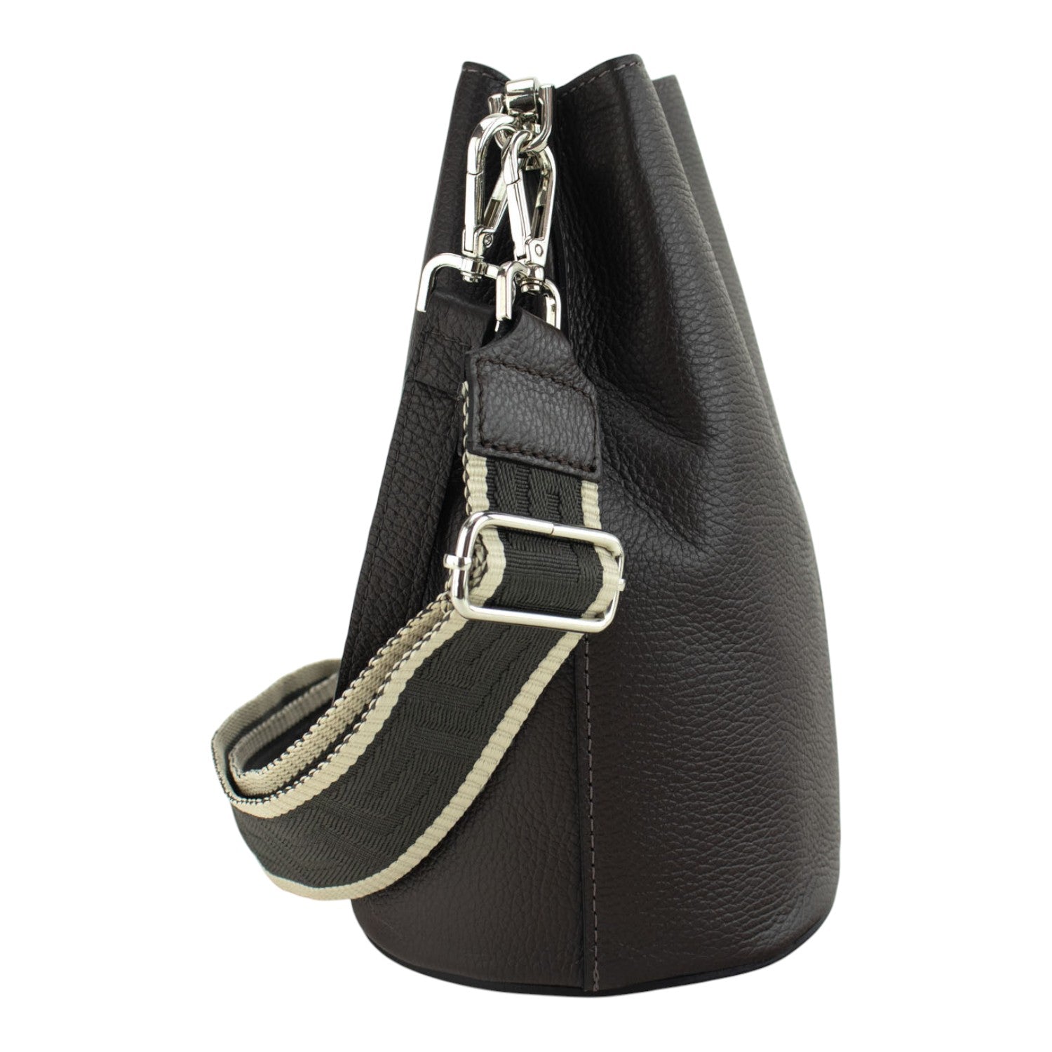 Bandolera Piel Pregato Secchio Chocolate - KimondoShop