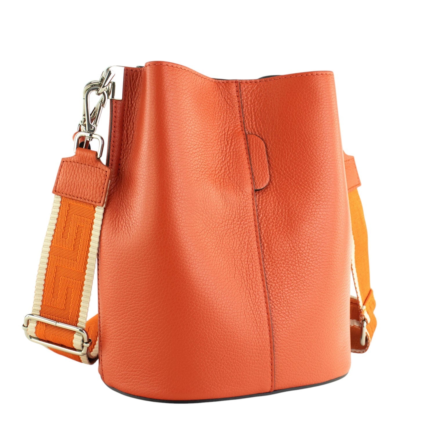 Bandolera Piel Pregato Secchio Naranja - KimondoShop