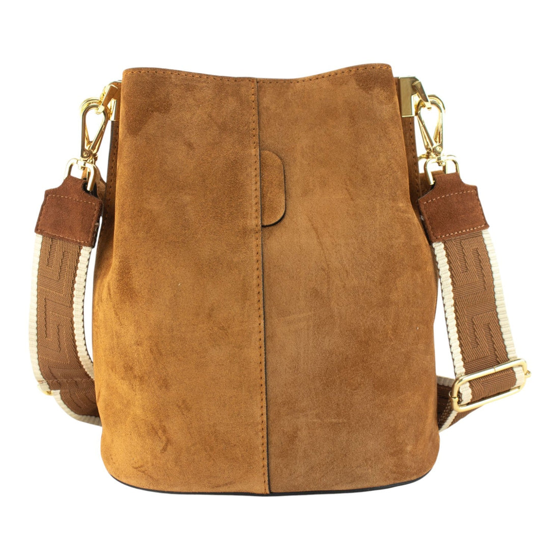 Bandolera Piel Pregato Secchio Peach Camel - KimondoShop