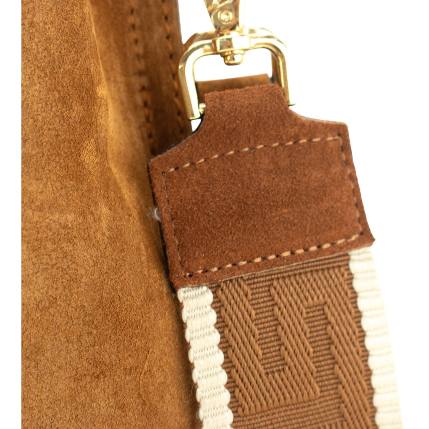 Bandolera Piel Pregato Secchio Peach Camel - KimondoShop