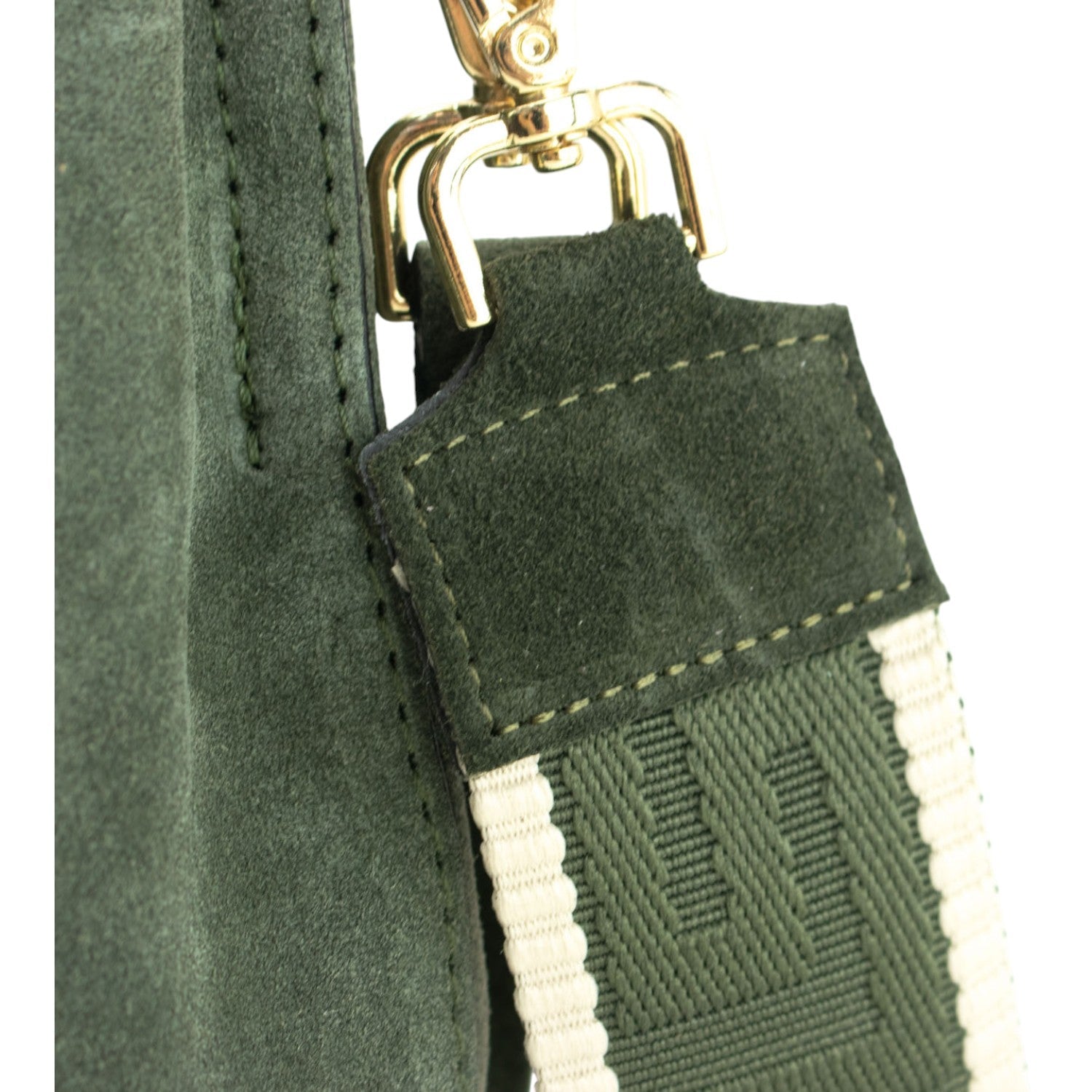 Bandolera Piel Pregato Secchio Peach Verde - KimondoShop