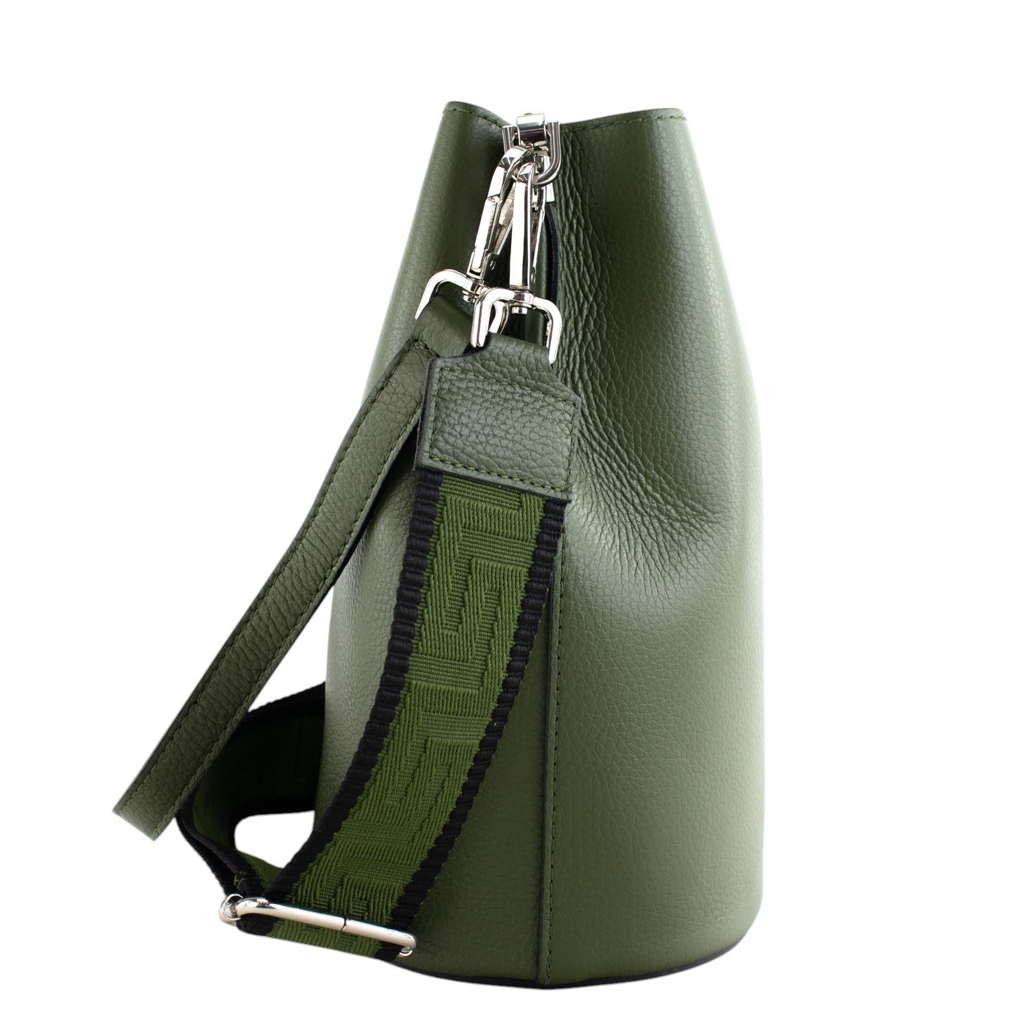 Bandolera Piel Pregato Secchio Verde Oliva - KimondoShop