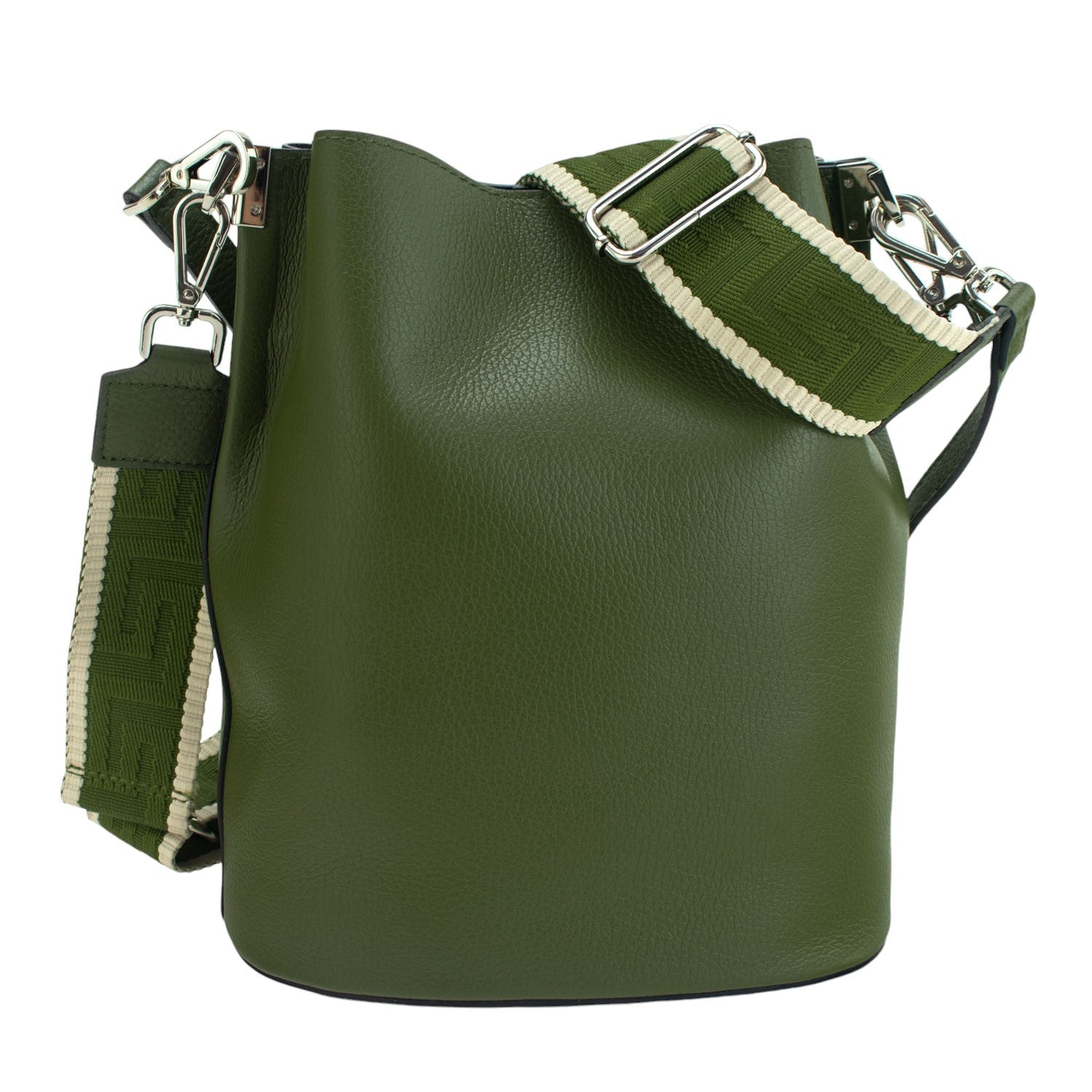 Bandolera Piel Pregato Secchio Verde Oliva - KimondoShop