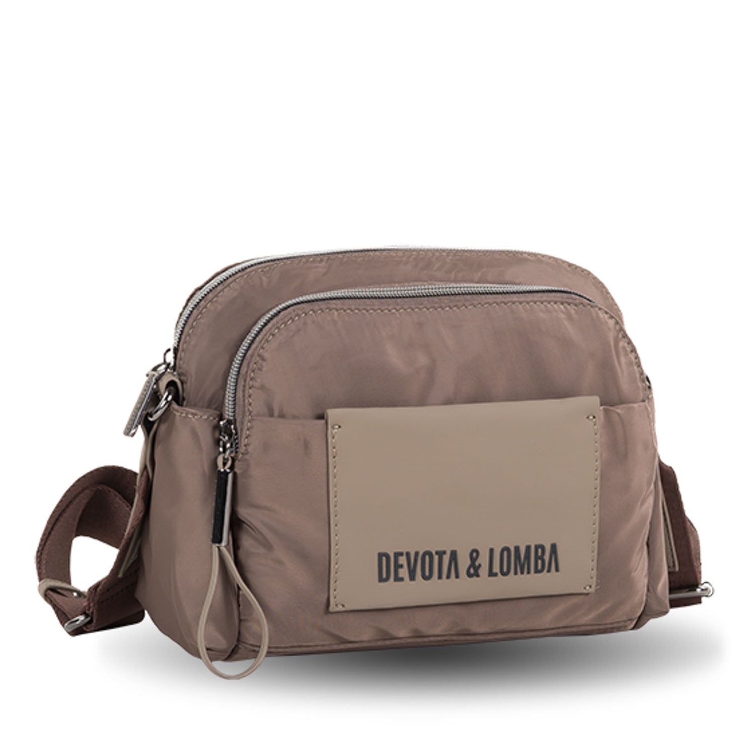 Bandolera redondeada Devota & Lomba Viber Taupe - KimondoShop