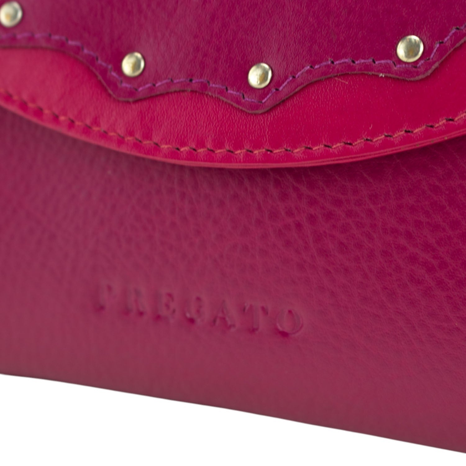 Billetero de piel Premium Pregato Diva Fucsia - KimondoShop