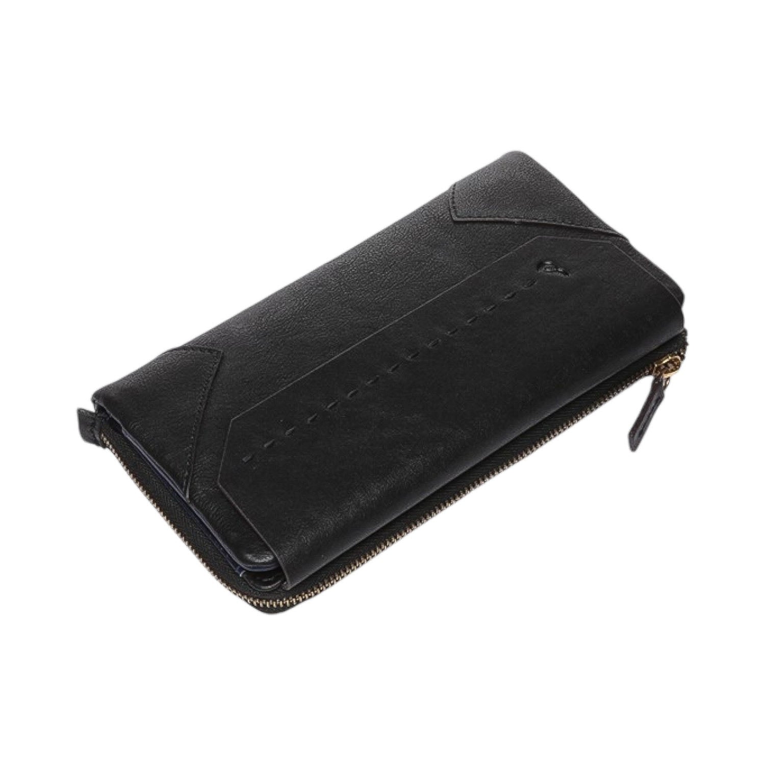 Billetero largo en piel Abbacino Johnson Negro - KimondoShop