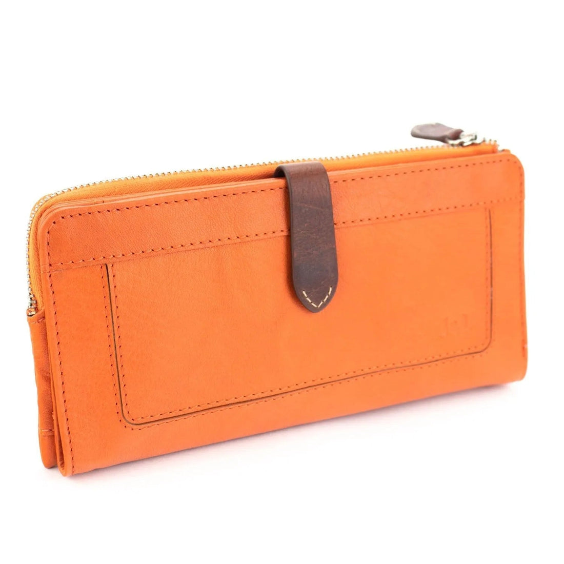 Billetero largo Piel Basics JL Piel Rugat Naranja - KimondoShop