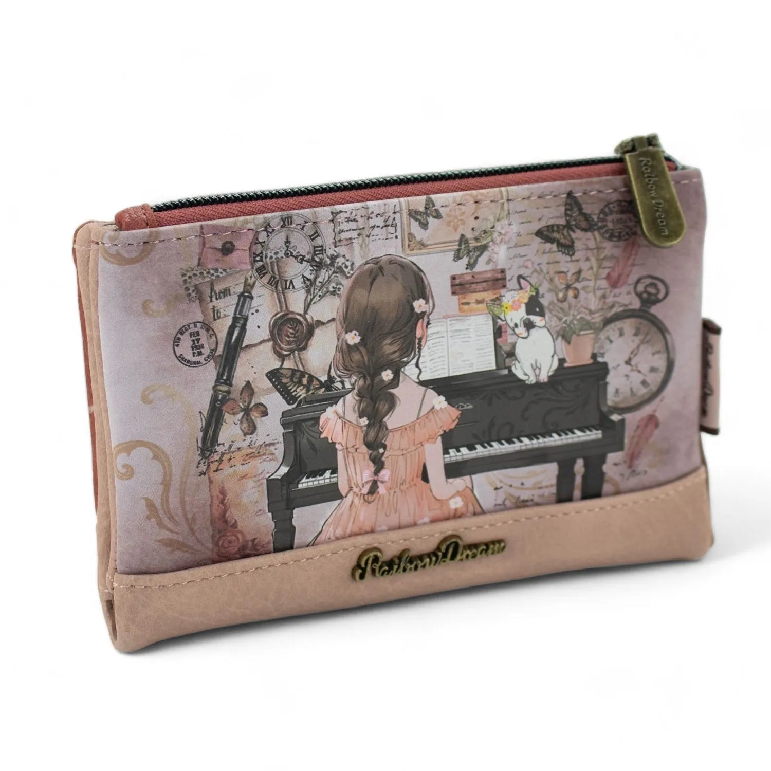 Billetero mediano Sweet Candy Rainbow Dream Beige - KimondoShop