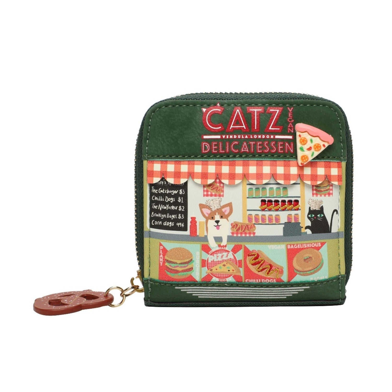 Billetero pequeño cuadrado Vendula New York City Cats & Corgis - KimondoShop