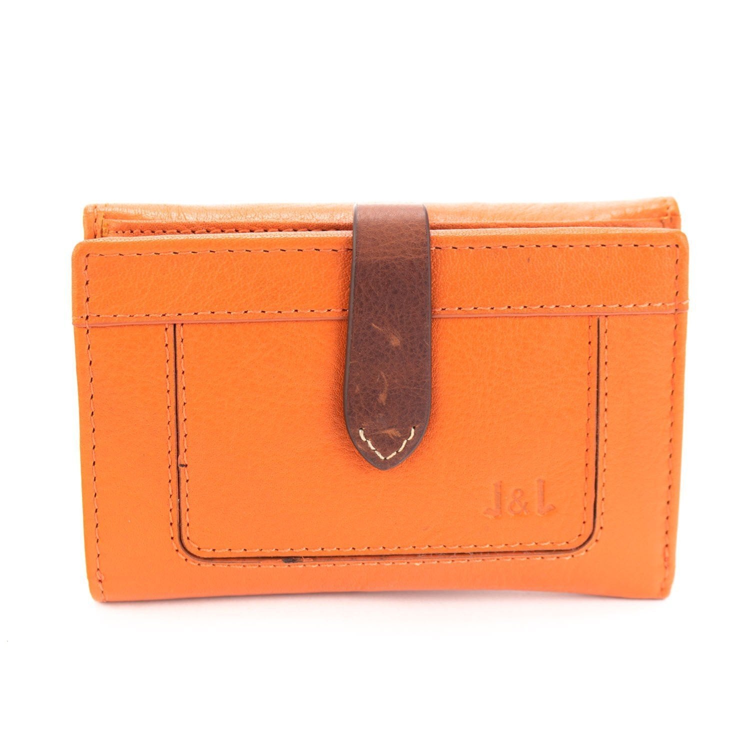 Billetero pequeño Piel Basics JL Piel Rugat Naranja - KimondoShop