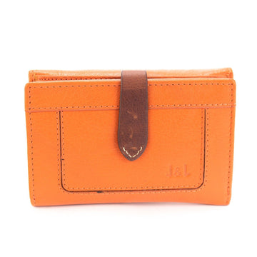 Billetero pequeño Piel Basics JL Piel Rugat Naranja - KimondoShop