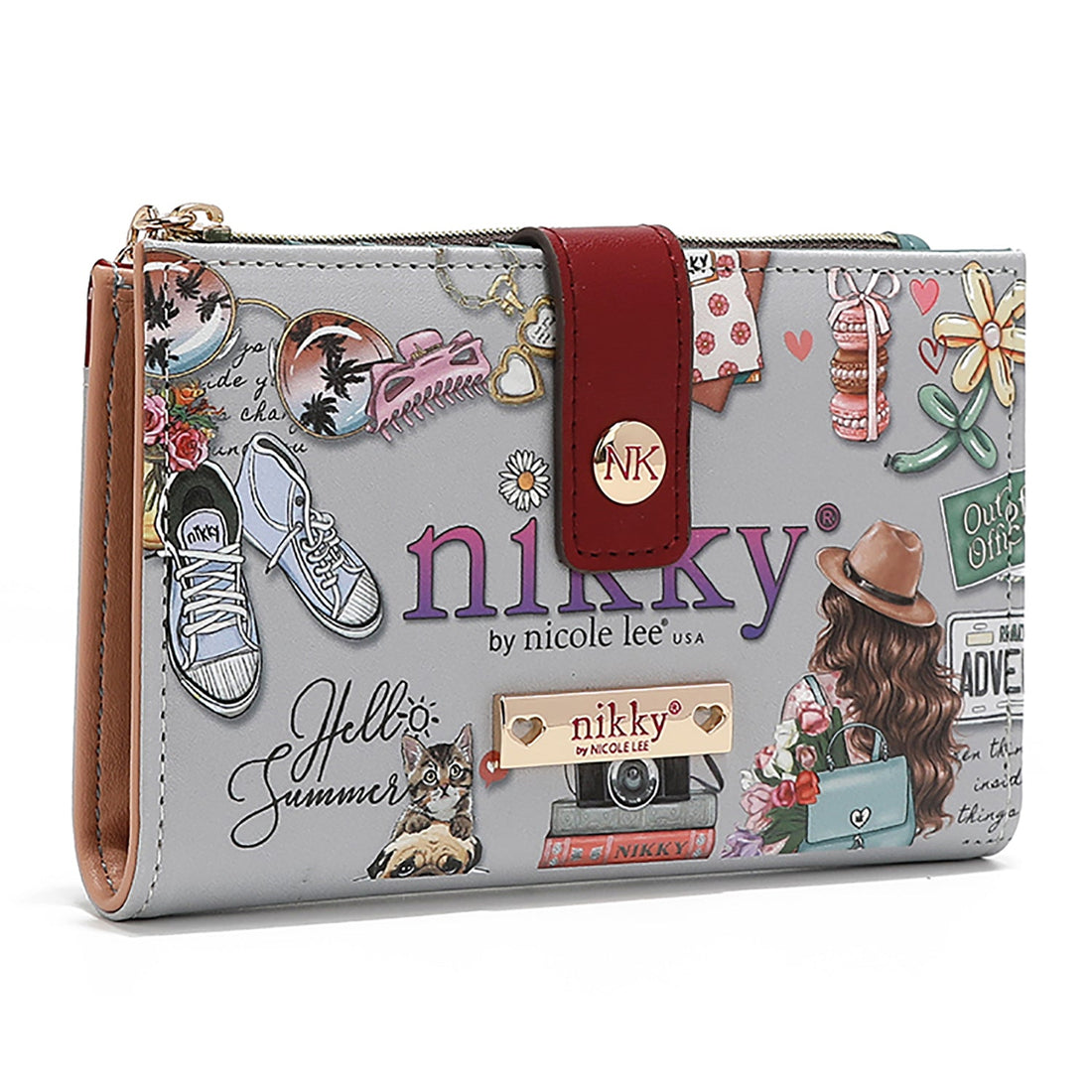 Billetero plegable mediano con broche Nikky World - KimondoShop