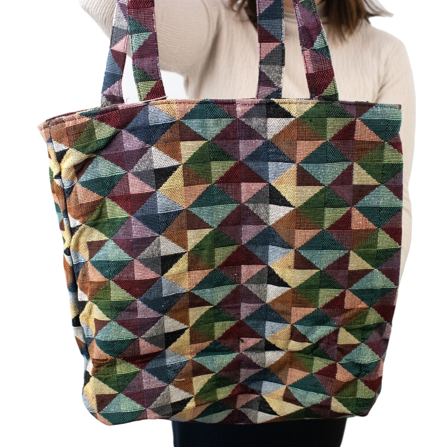 Bolsa tote pequeña La Matilda Print Triangulos - KimondoShop