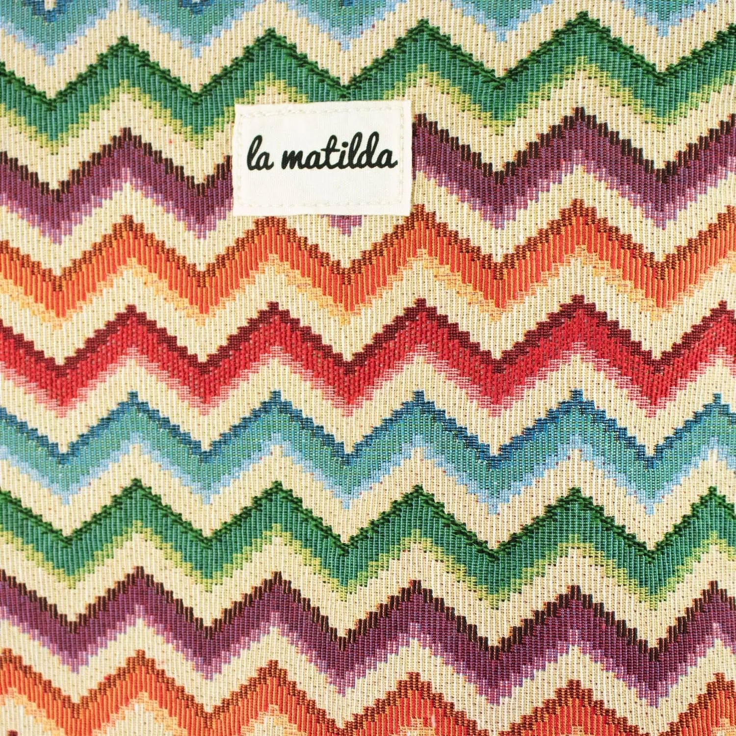 Bolsa tote pequeña La Matilda Print Zig Zag - KimondoShop