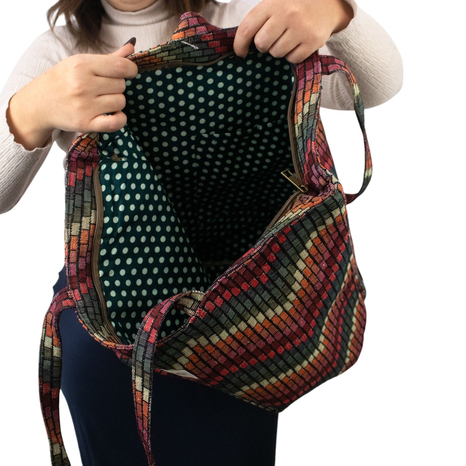 Bolsa totebag La Matilda Zigzag grande - KimondoShop