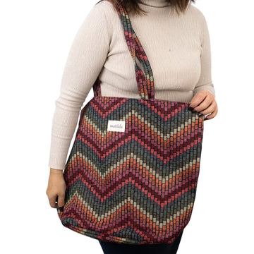 Bolsa totebag La Matilda Zigzag grande - KimondoShop