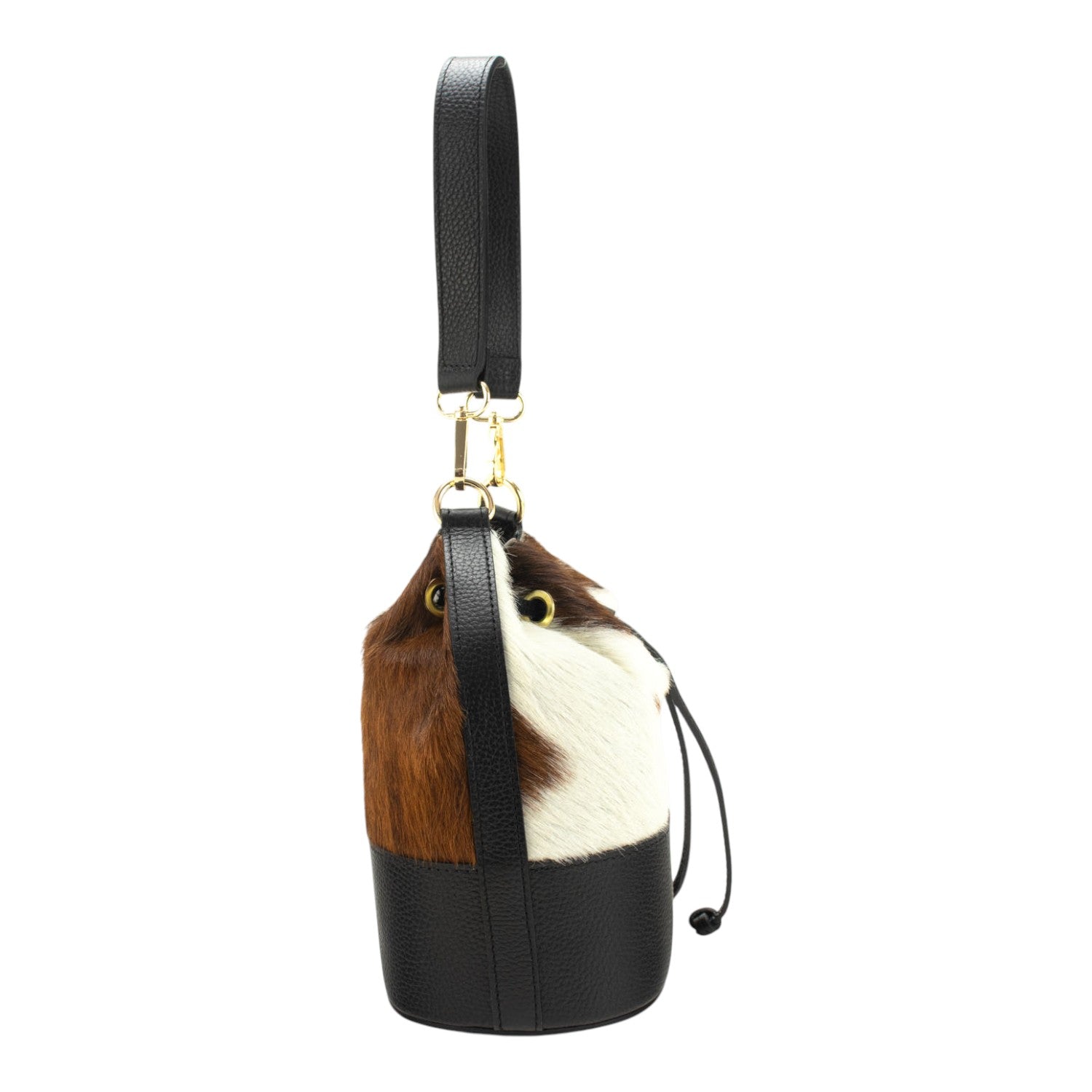 Bolso bombonera en Piel Pregato Ayra Cow brown - KimondoShop