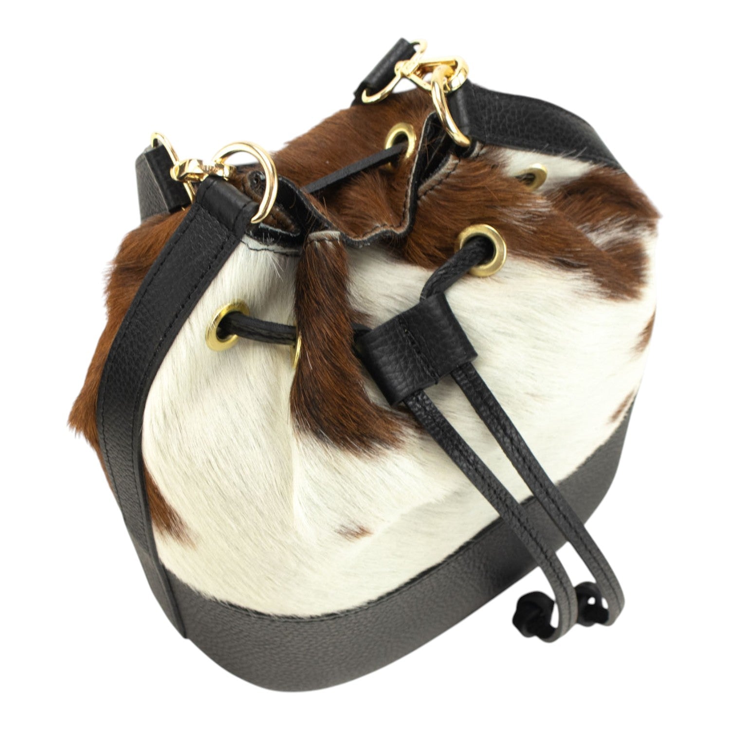 Bolso bombonera en Piel Pregato Ayra Cow brown - KimondoShop
