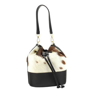 Bolso bombonera en Piel Pregato Ayra Cow brown - KimondoShop