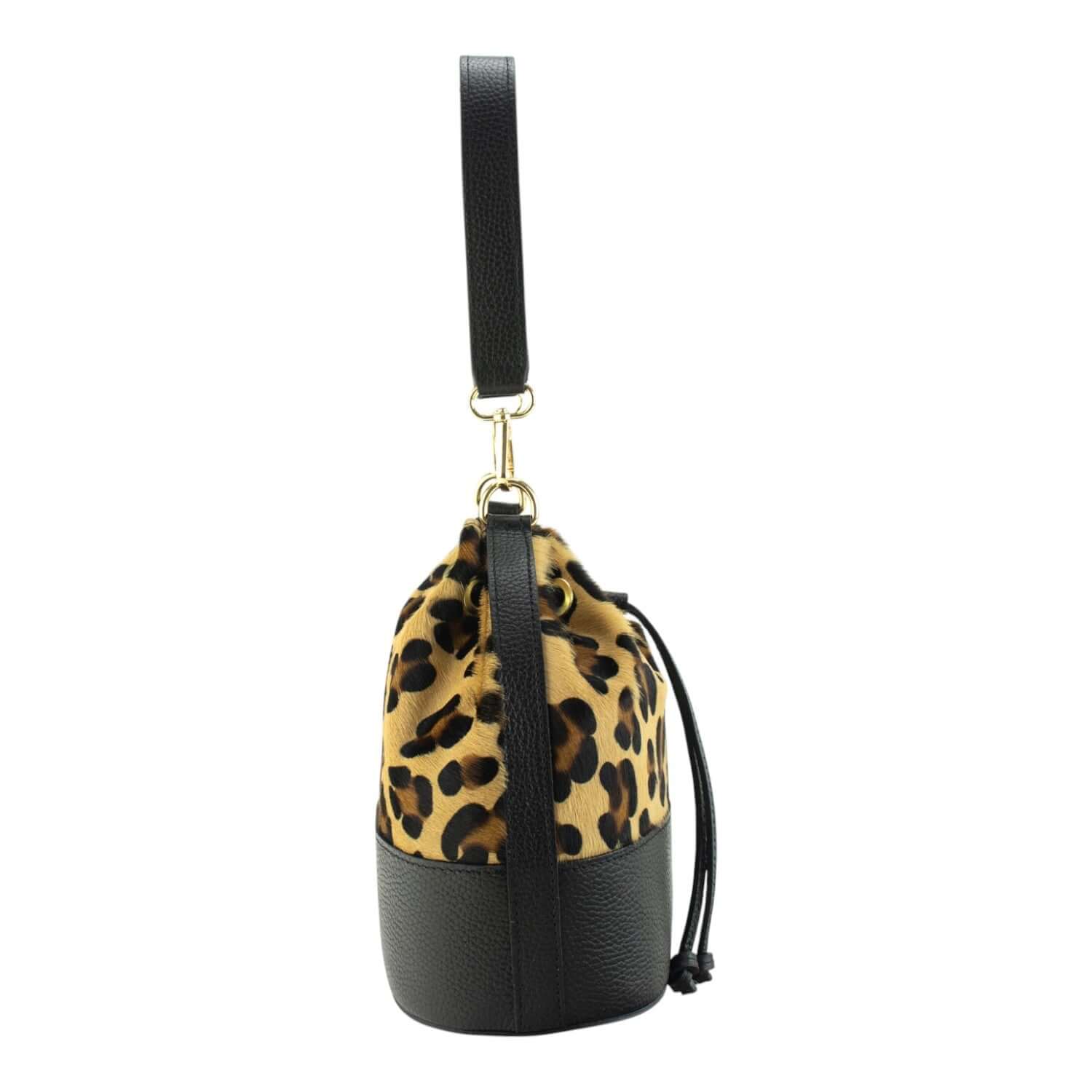 Bolso bombonera en Piel Pregato Ayra Leopardo - KimondoShop
