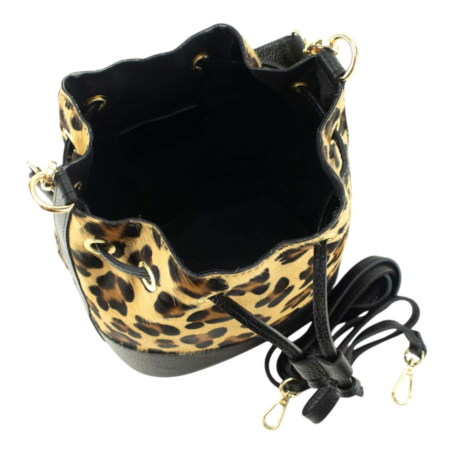Bolso bombonera en Piel Pregato Ayra Leopardo - KimondoShop