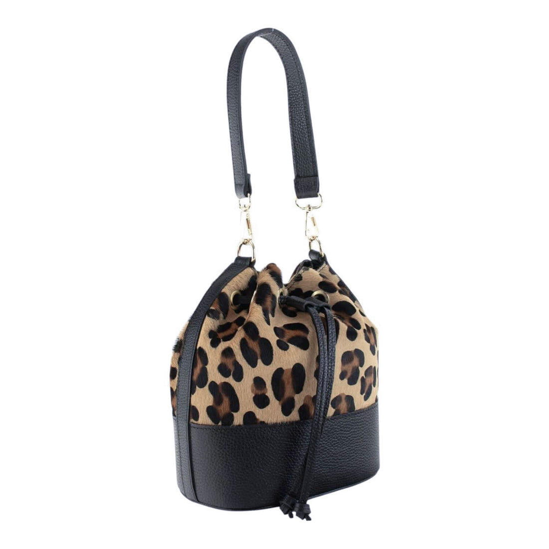 Bolso bombonera en Piel Pregato Ayra Leopardo