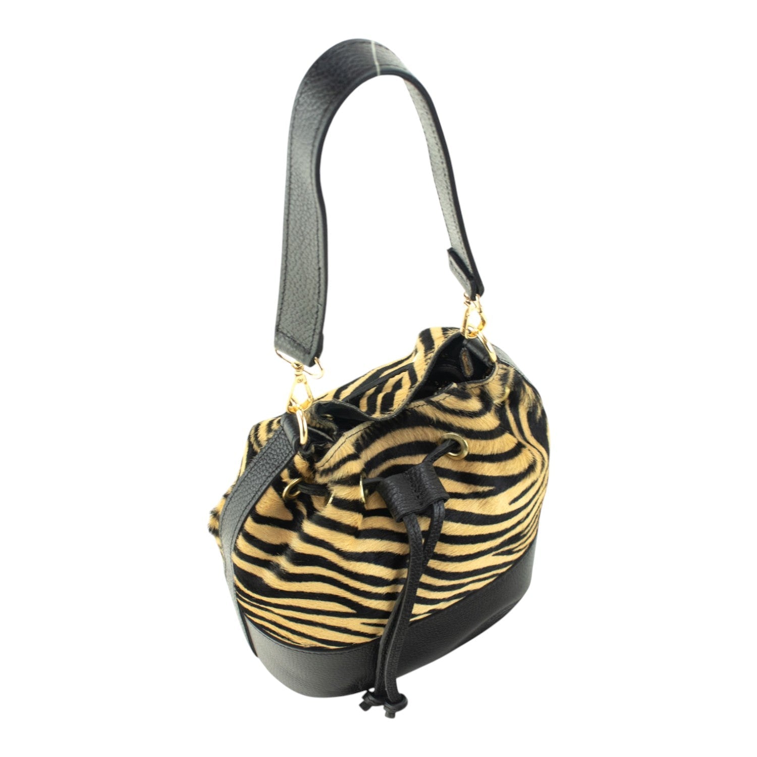 Bolso bombonera en Piel Pregato Ayra Tigre - KimondoShop