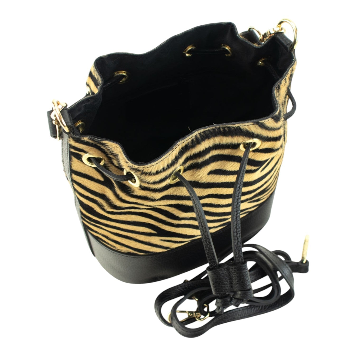 Bolso bombonera en Piel Pregato Ayra Tigre - KimondoShop