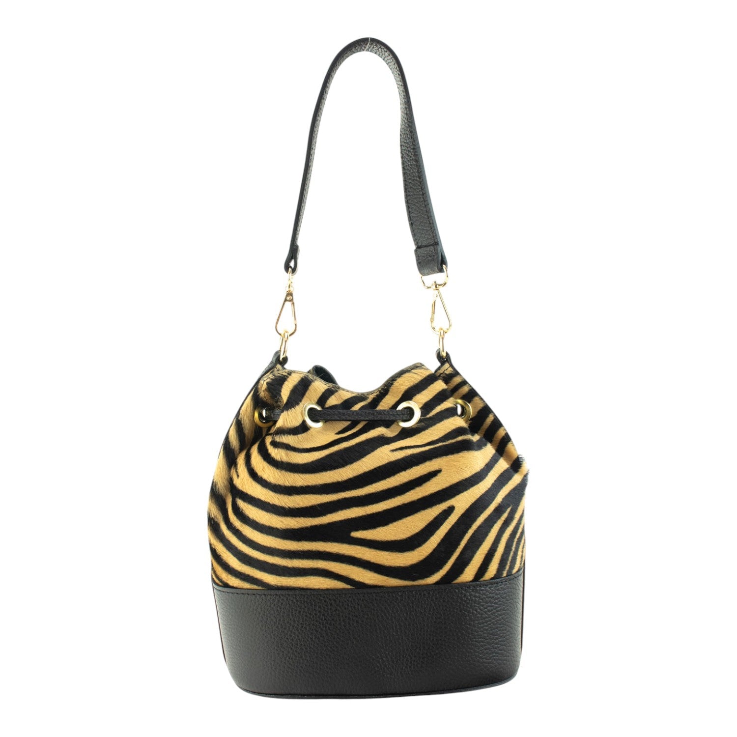 Bolso bombonera en Piel Pregato Ayra Tigre - KimondoShop