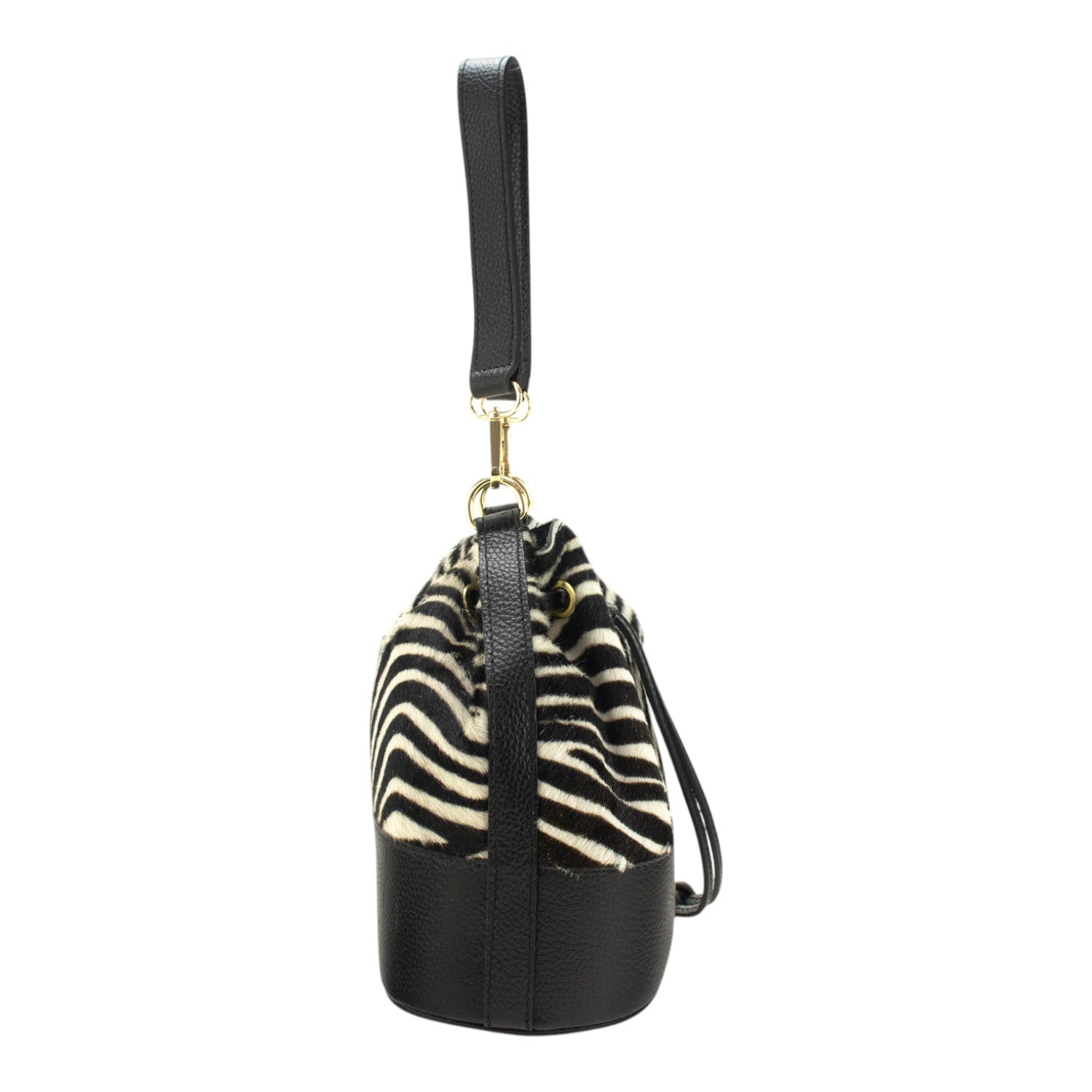 Bolso bombonera en Piel Pregato Ayra Zebra - KimondoShop