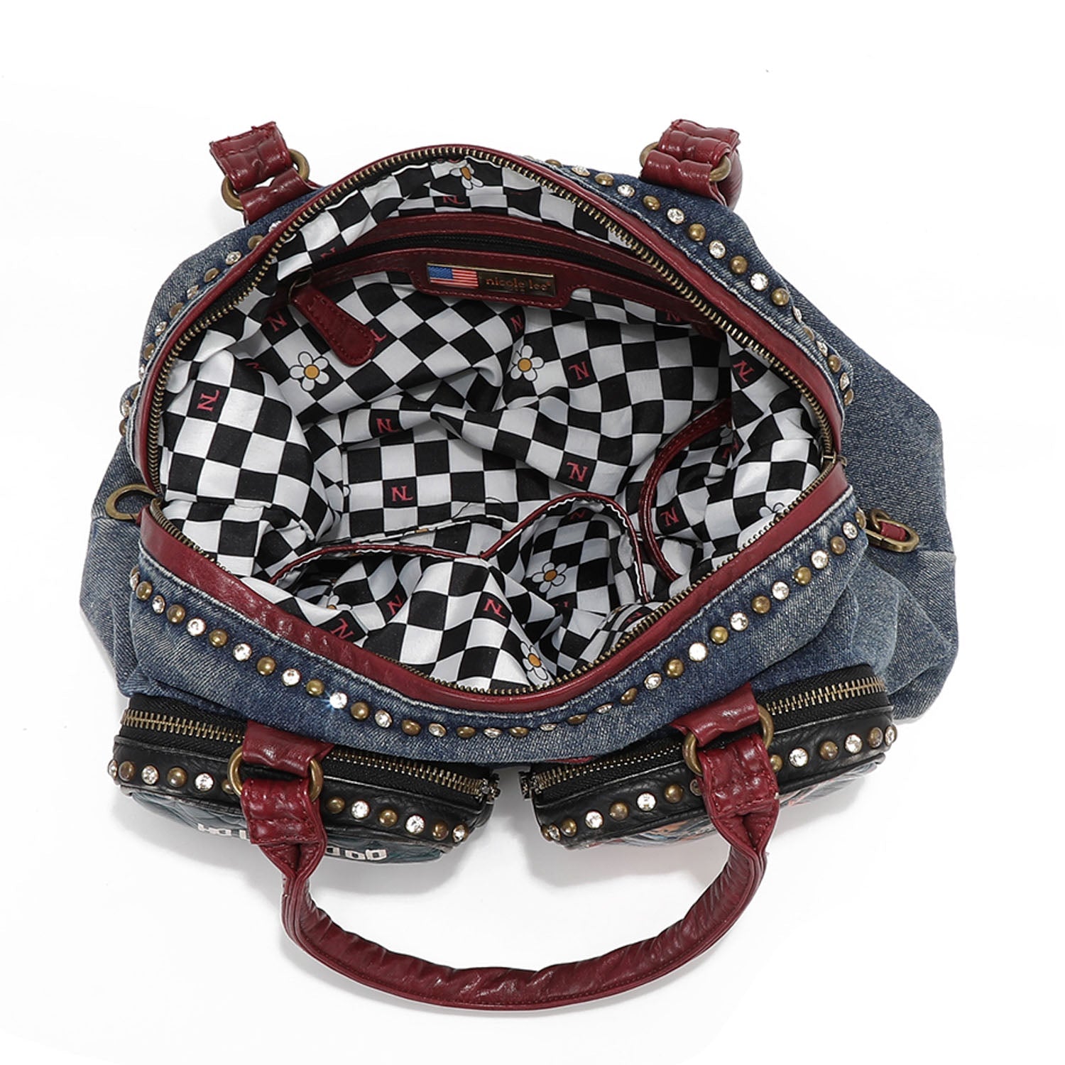 Bolso bowling denim tachuelas Nicole Lee Hollywood Drive - KimondoShop