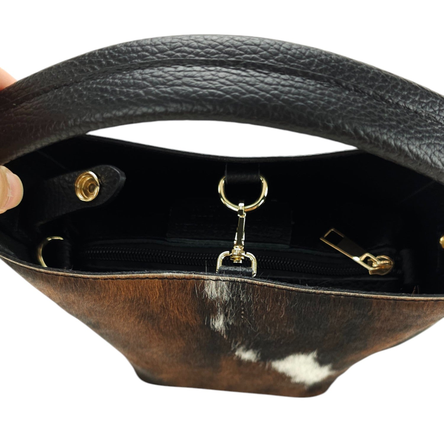 Bolso bucket en Piel Pregato Alessia Premium Brown - KimondoShop