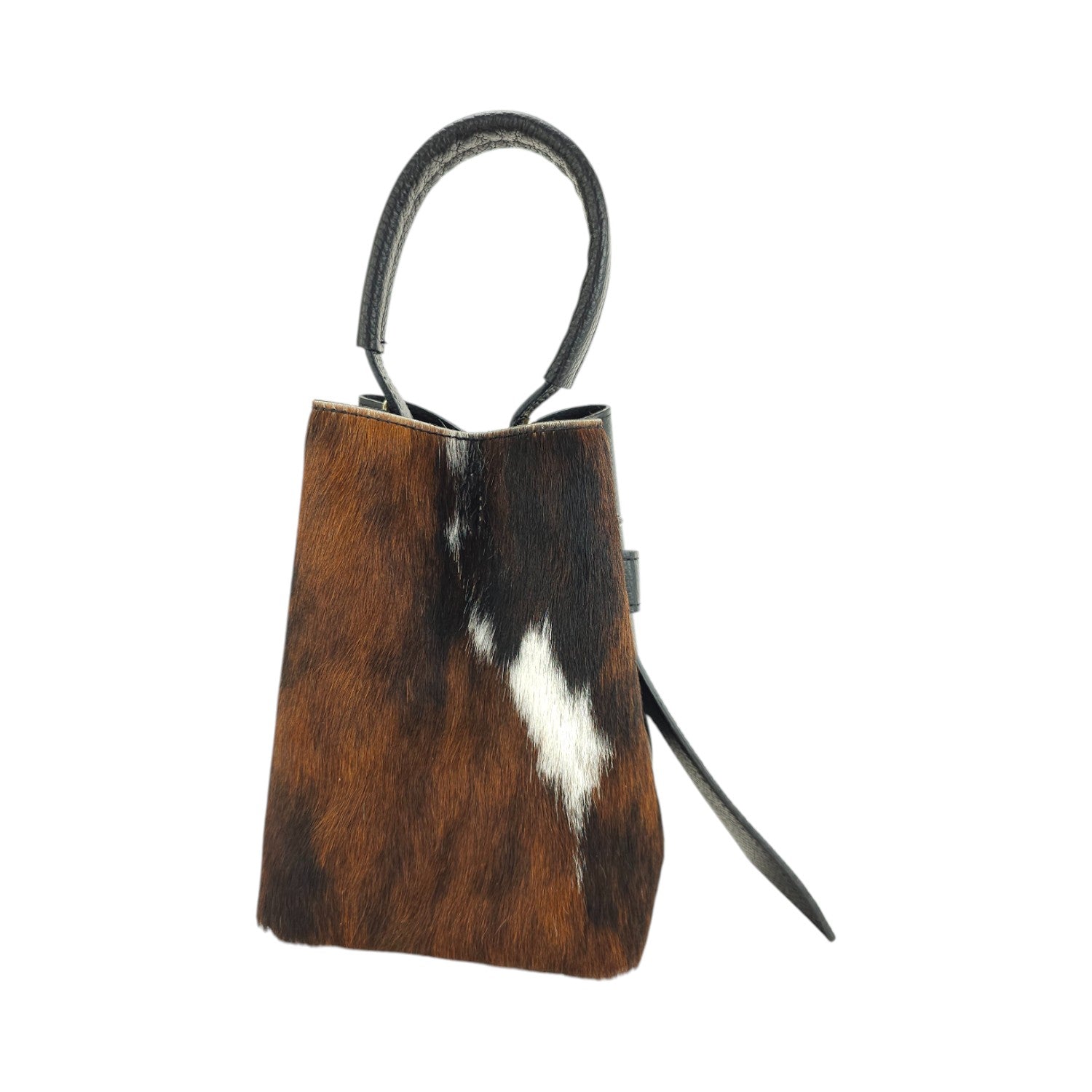 Bolso bucket en Piel Pregato Alessia Premium Brown - KimondoShop