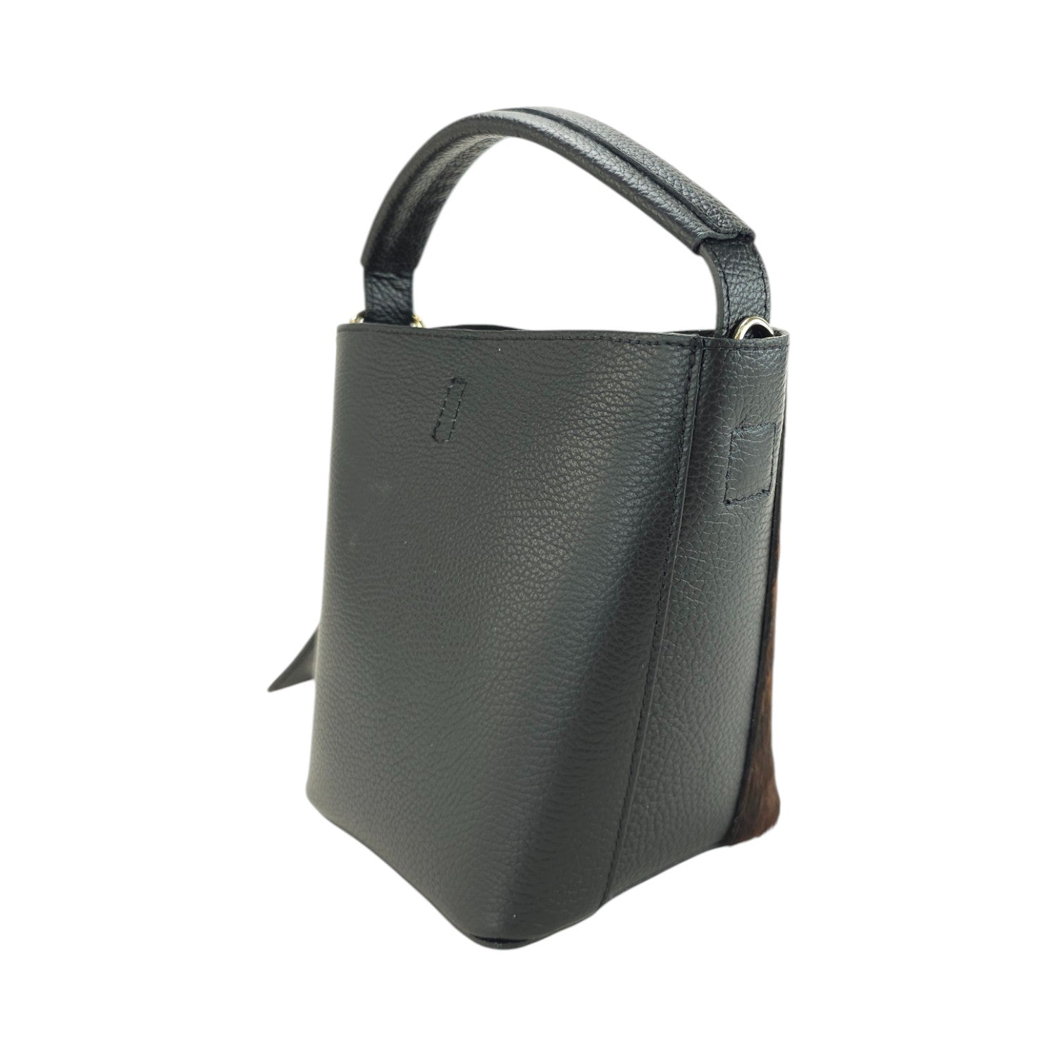 Bolso bucket en Piel Pregato Alessia Premium Brown - KimondoShop