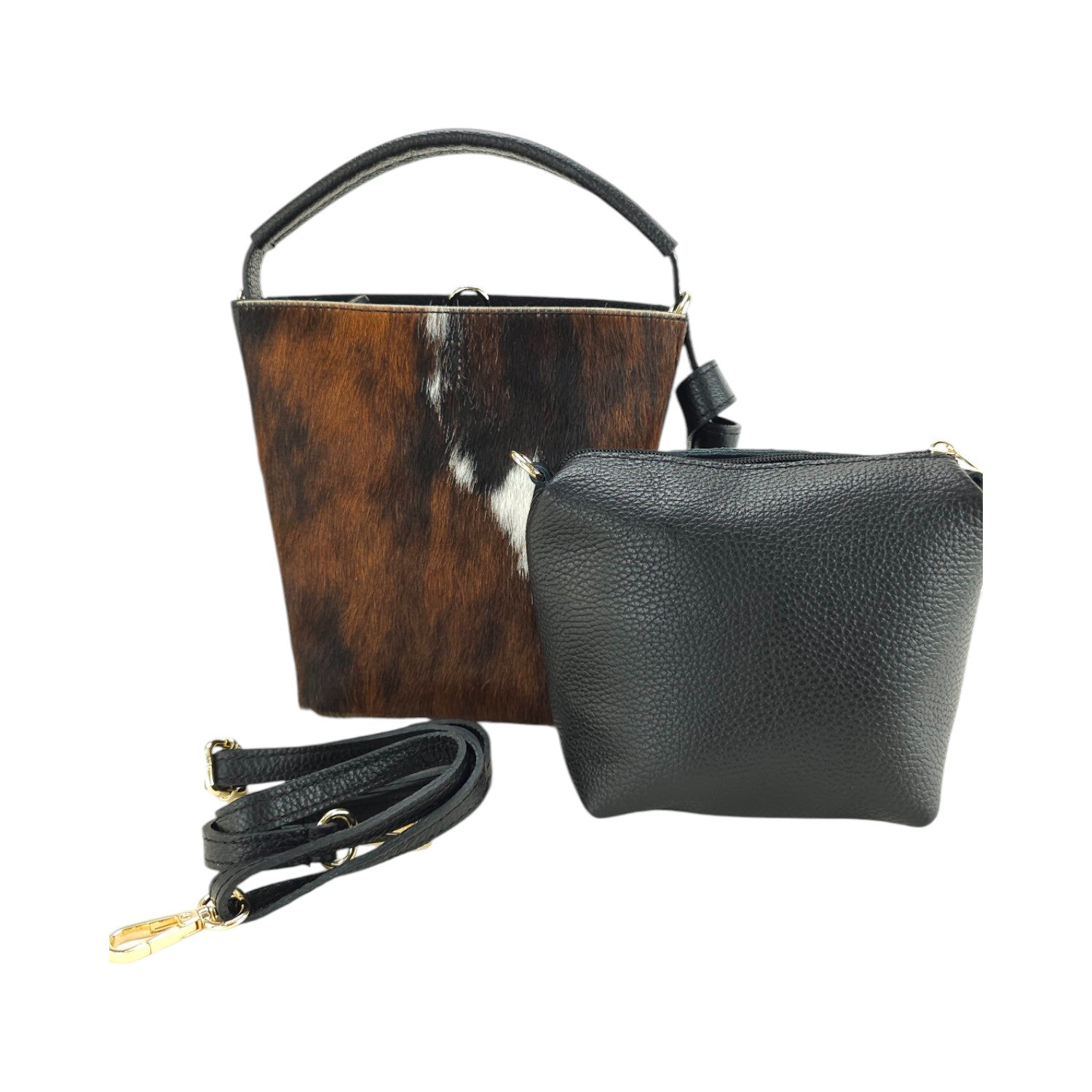 Bolso bucket en Piel Pregato Alessia Premium Brown - KimondoShop