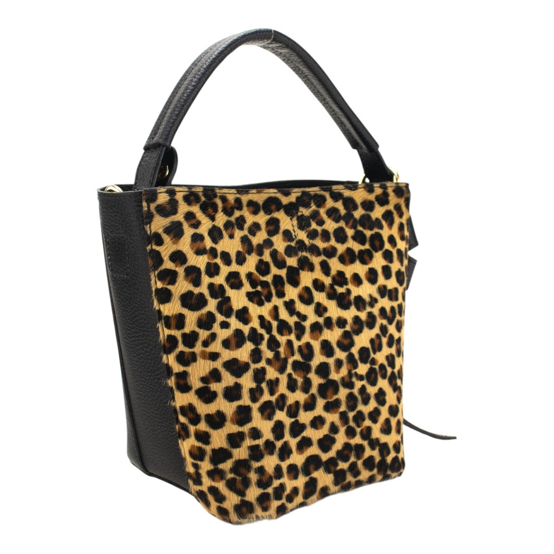 Bolso bucket en Piel Pregato Alessia Premium Guepardo - KimondoShop
