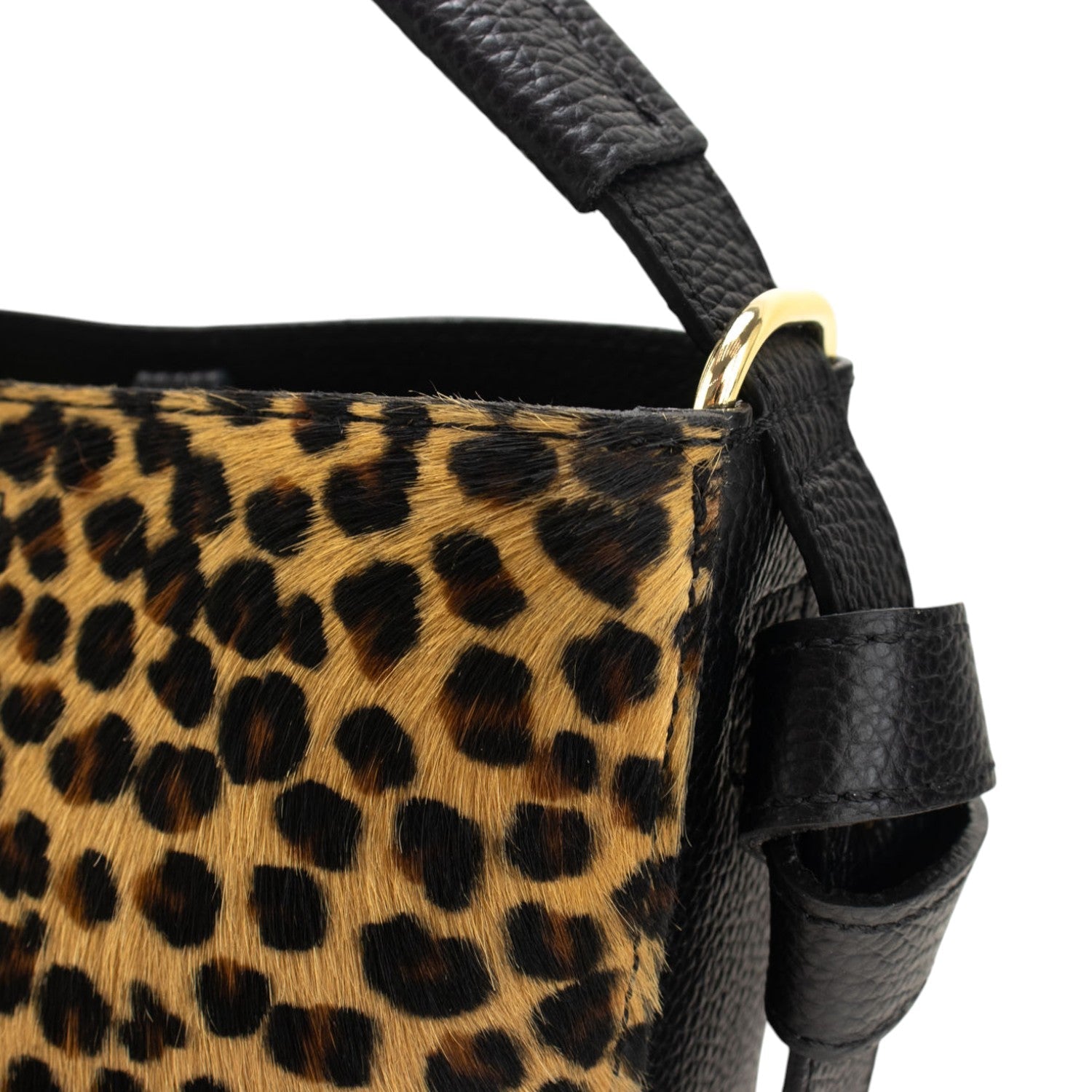 Bolso bucket en Piel Pregato Alessia Premium Guepardo - KimondoShop