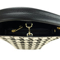 Bolso bucket en Piel Pregato Alessia Premium Pata de Gallo - KimondoShop