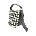 Bolso bucket en Piel Pregato Alessia Premium Pata de Gallo - KimondoShop