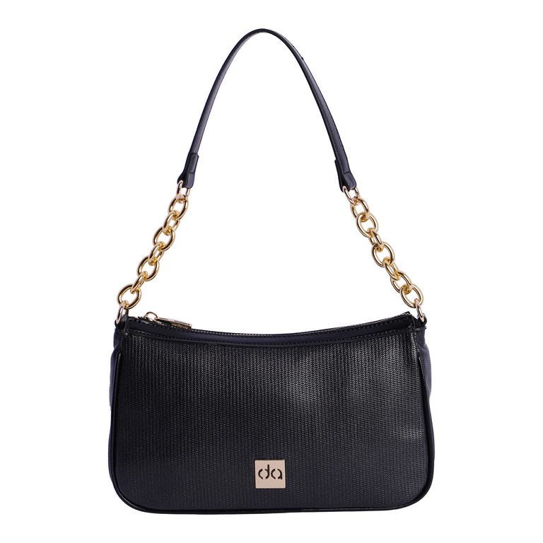 Bolso de hombro Don Algodon Eventos Metallic Negro - KimondoShop