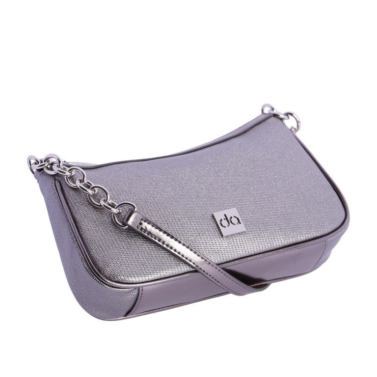 Bolso de hombro Don Algodon Eventos Metallic Plata - KimondoShop