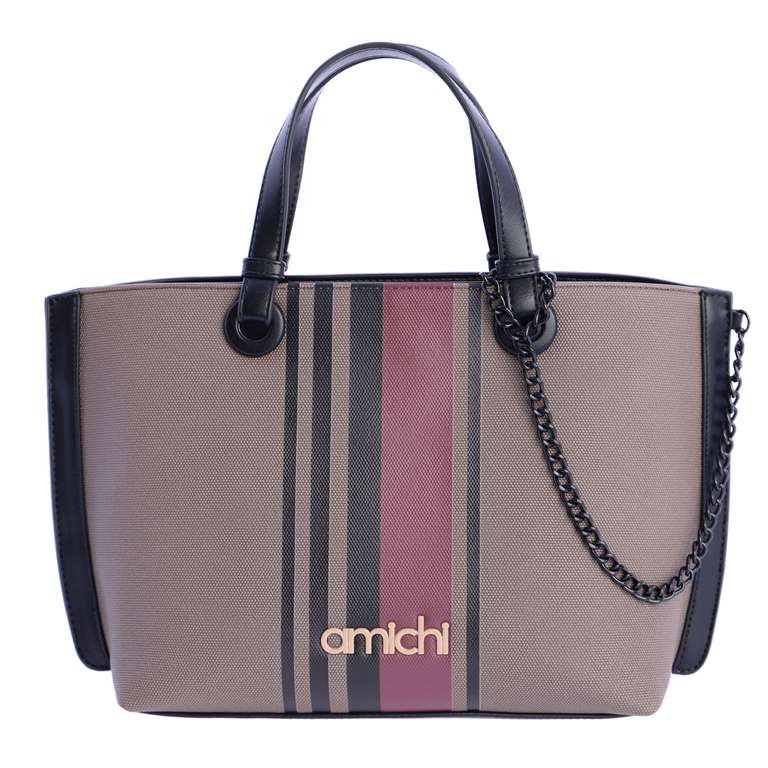 Bolso de mano Amichi Londres Taupe - KimondoShop