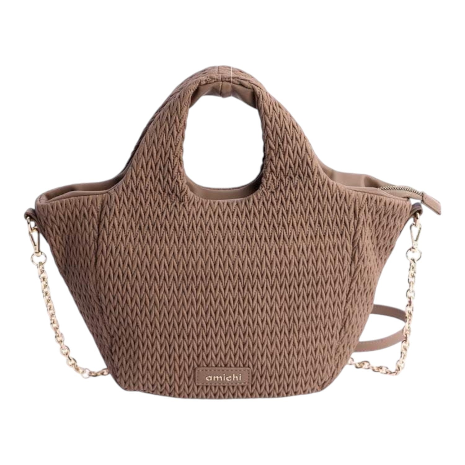 Bolso de mano Amichi Luxe Marrón - KimondoShop